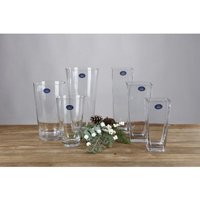 BURI Tischvase 6x Vasen Glas Konisch Dekoration Tisch Blumen Pflanzen Gefäß Strauß