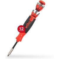 Wiha Schraubendreher LiftUp 25  38600   verstaubares Bit Set  Schraubenzieher  Schlitz  Kreuz schlitz  TORX
