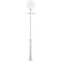 KONSTSMIDE LED Pollerleuchte  LED wechselbar  warmweiß  Mastleuchte Garten wegbeleuchtung  Straßenlaterne Weiß  H: 240cm
