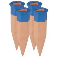 relaxdays Tropfer Tonkegel Bewässerung 4er Set blau