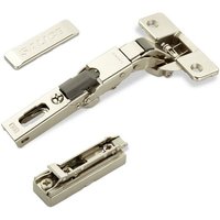 SO TECH  Möbelbeschlag 2er Set Salice Universalscharnier 110  Bohrbild T45 T52 ungedämpft  2 St   Nickel matt   MPL   Scharnierarmabdeckung