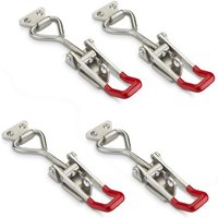 SO TECH  Kastenriegelschloss Spannverschluss  verstellbarer Schnellspanner  M8   Haltekraft 600 kg   abschließbar   4 tlg   M8  Haltekraft 600 kg  abschließbar  Edelstahl SS304