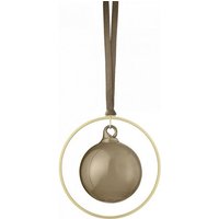 blomus Christbaumschmuck  KITAI  Edler Weihnachtsschmuck im 4er Set: Skandinavische Eleganz  4 tlg   Designer  Weihnachten  4er Set  Mundgeblasen  Glaskugel  Messing  Satinband