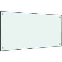vidaXL Küchenrückwand Küchenrückwand Weiß 80 x 40 cm Hartglas Nieschenverkleidung Spritzschu