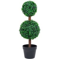 Künstliche Zimmerpflanze Künstlicher Buchsbaum mit Topf Kugelform Grün 60 cm  vidaXL  Höhe 60 cm