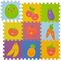 relaxdays Spielmatte Puzzlematte Früchte