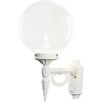 KONSTSMIDE LED Außen Wandleuchte  Dimmfunktion  LED wechselbar  warmweiß  Wand laterne  Fassadenbeleuchtung Haus wand beleuchten  Weiß  H: 44cm
