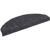 vidaXL Stufenmatte 15 tlg Selbstkleb. Treppenmatten Nadelvlies 65x21x4cm Dunkelgr.  Rechteckig  Höhe: 4 mm