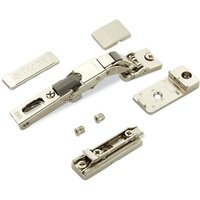SO TECH  Möbelbeschlag 2er Set Salice Universalscharnier 110  Push Open  2 St   für Türen mit min. 8 mm Stärke   Montageplatte   Scharnierarmabdeckung