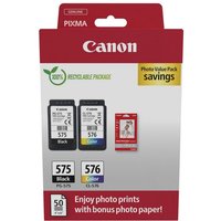 Canon 2 Druckerpatronen Tinte PG 575 BK / CL 576 tri color Photo Value Pack Tintenpatrone