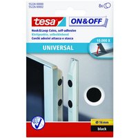 tesa Klebehaken tesa On & Off Klettpunkt Ø 16mm  schwarz