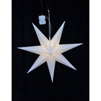 Spetebo LED Stern LED Weihnachtsstern 60x21 cm   12 warmweiße LED  2  LED fest integriert  warmweiß  Deko Papierstern hängend   Weihnachten Advent