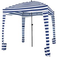 COSTWAY Pavillon  mit 1 Seitenteilen  Sonnenschutz mit Abnehmbarer Seitenwand  Strandzelt
