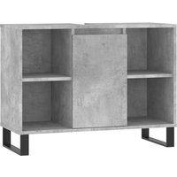 vidaXL Waschtisch Badschrank Betongrau 80x33x60 cm Spanplatte