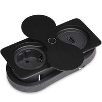 SO TECH  Doppel Einbausteckdose eckig mit 2x Schuko o. 1x USB/1x Schuko Einbau Tischsteckdose  mit 2x Schuko  oder 1x USB/1x Schuko Steckdose