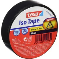 tesa Druckerband Iso Tape Isolierband schwarz 19 0 mm x 20 0 m 1 Rolle