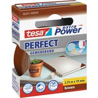 tesa Klebeband Gewebeband extra power 2.75mx19mm braun