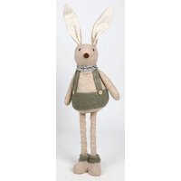 BURI Dekofigur 1 Stoff Osterhase Deko Hase mit Teleskopbeinen 70 cm Shabby