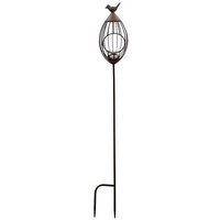 BURI Gartenstecker Metall Gartenstecker Vogelkäfig Windlicht Beetstecker Gartendeko