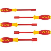 Wiha Schraubendreher SoftFinish  29466    5 tlg.  Schraubenzieher  Außensechskantschrauben  Steckschlüssel  VDE