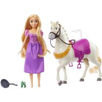 Mattel  Anziehpuppe Disney Prinzessin  Modepuppe Rapunzel und Pferd