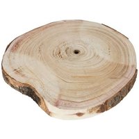 BURI Dekofigur Baumstammscheibe 26x3cm