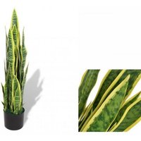 Künstliche Zimmerpflanze Künstliche Sansevieria Bogenhanf mit Topf 90 cm Grün Pflanze realistis  vidaXL  Höhe 0 cm
