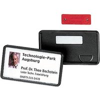 DURABLE Hinweisschild DURABLE 8129 Clip Card Magnet Namensschild 75x40mm sw   25 Stück