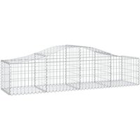 vidaXL Blumentopf Gabionen mit Hochbogen 30 Stk. 200x50x40/60 cm Verzinktes Eisen  30 St 
