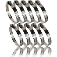 BURI Deckenhalter 10 Schlauchschellen Edelstahl Schlauch Schellen Rohrschellen 59 82mm   10 St 