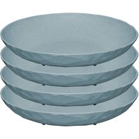 KOZIOL Suppenteller CLUB PLATE  tief  Ø 22 cm  aus biozirkulärem Material   4 St   Spülmaschinengeeignet und melaminfrei  Made in Germany