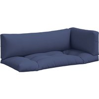 vidaXL Sitzauflage Palettenkissen 3 Stk. Marineblau Oxford Gewebe   3 St 