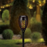 Solar Fackel mit Flammen Effekt  Ø ca. 9 5 cm