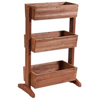 COSTWAY Hochbeet Blumentreppe  3 Etage  mit Ablauflöchern  verstellbar