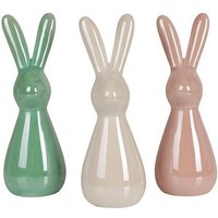 BURI Dekofigur Keramik Osterhase Figur Innendekoration Haushalt Regal Tisch Ostern Fe
