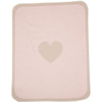 Kinder Kuscheldecke  Herz mit Streifen 