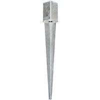 vidaXL H Pfostenanker  Erdspieße 12 Stk. Silbern 8 8 76 cm Verzinkter Stahl