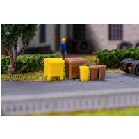 Mülltonnen Set  braun und gelb