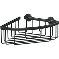 tesa Duschablage ALUXX BLACK Eck Duschablage  einstöckig  Set 1 tlg.  mit Klebelösung zur Wandmontage ohne Bohren