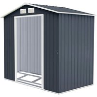 COSTWAY Gerätehaus  BxT: 213x127 cm  mit Schiebetüren & Metallfundament  213 x 127 x 185 cm