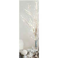 BURI Lichterkette LED Lichterbaum Birkenstamm 150cm Dekobaum Gartendeko Weihnachtsdeko