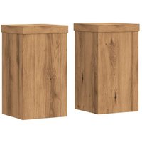 vidaXL Blumenständer Pflanzenständer 2 Stk. Artisan Eiche 10x10x18 cm Holzwerkstoff  2 St 