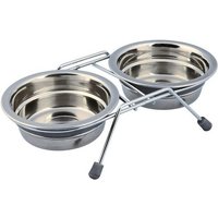 TRIXIE Napf Set Napf Set Eat on Feet mit Klapperschutz