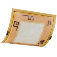 EGLO Wandleuchte  Leuchtmittel nicht inklusive  Decken Lampe Ess Zimmer Wand Beleuchtung Leuchte gelb orange Glas