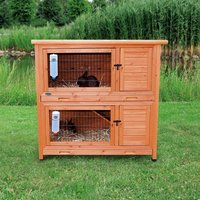 TRIXIE Kleintierstall natura Kaninchenstall  2 Etagen 116 x 111 x 65 cm