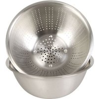 BURI Schüssel Edelstahl Schüssel mit Sieb 2er Set 22cm Rührschüssel Durchschlag  Edelstahl
