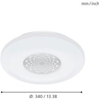 EGLO LED Deckenleuchte CAPASSO C  Farbwechsel  Smart Home  mehrere Helligkeitsstufen  LED fest integriert  Kaltweiß  Neutralweiß  Tageslichtweiß  Warmweiß  EGLO CONNECT  Steuerung über APP   Fernbedienung  BLE  CCT  RGB