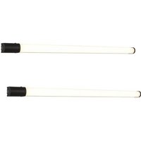 TRIO Leuchten Spiegelleuchte  LED fest integriert  Warmweiß  2er Set LED Badlampen Wand leuchte mit Steckdose & Schalter  Br 119cm