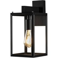 KONSTSMIDE LED Außen Wandleuchte  LED wechselbar  warmweiß  Wand laterne Landhausstil  Fassadenbeleuchtung Haus wand  Schwarz 33cm