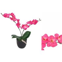 Künstliche Zimmerpflanze Künstliche Orchidee mit Topf 30 cm Rot  vidaXL  Höhe 0 cm